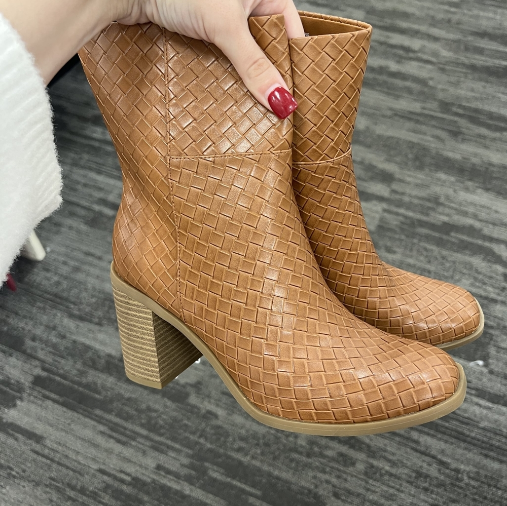Cognac Booties NWT
